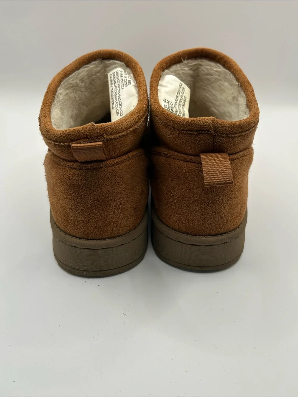 Sonoma Kids Cozy Tan Suede-Look Booties with Sherpa Lining